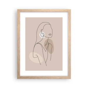 Póster en marco roble claro - Un icono de la inocencia - 30x40 cm