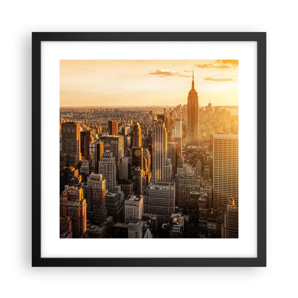 Póster en marco negro - Creciendo al sol - 40x40 cm