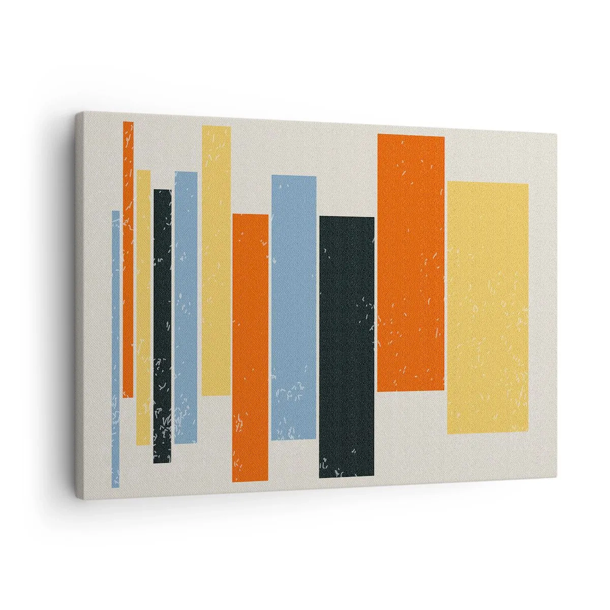 Cuadro sobre lienzo - Impresión de Imagen - Rectángulos coloridos en un arreglo moderno. - 70x50cm - Barras multicolor - Decoración de pared moderna para salón y dormitorio ARTTOR