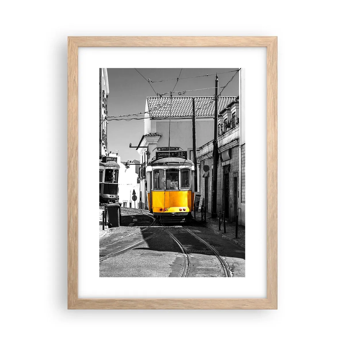 Póster en marco roble claro - Espíritu de Lisboa - 30x40 cm