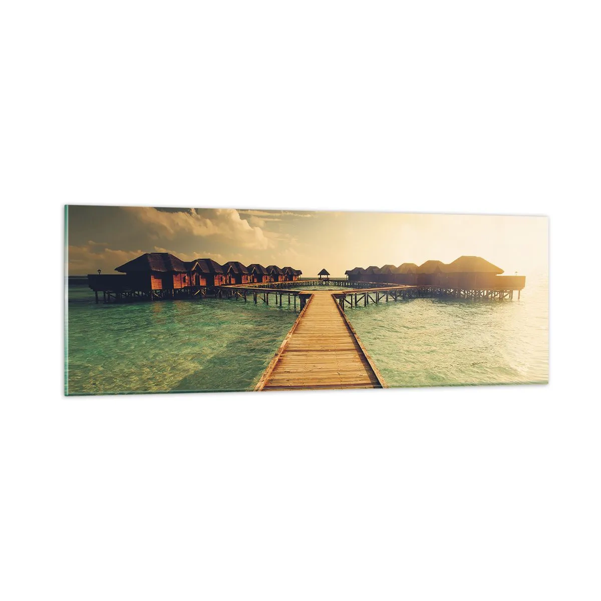 Cuadro sobre vidrio - Impresiones sobre Vidrio - Una cálida invitación - 90x30 cm