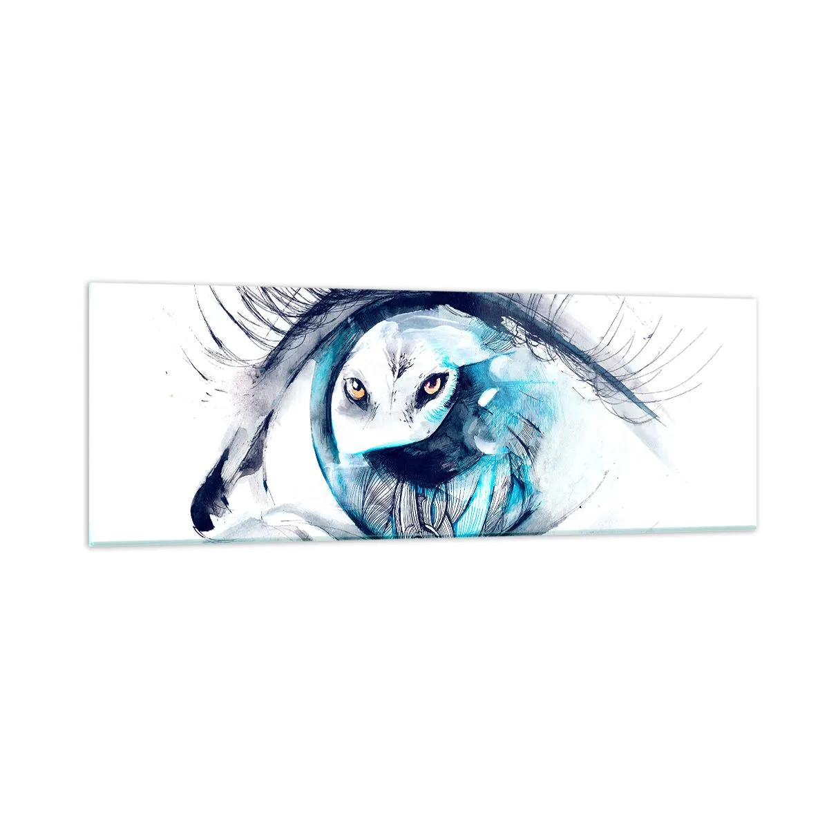 Cuadro sobre vidrio - Impresiones sobre Vidrio - Ojo con la naturaleza - 90x30 cm