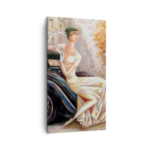 Cuadro sobre lienzo - Impresión de Imagen - Elegancia retro - 45x80 cm