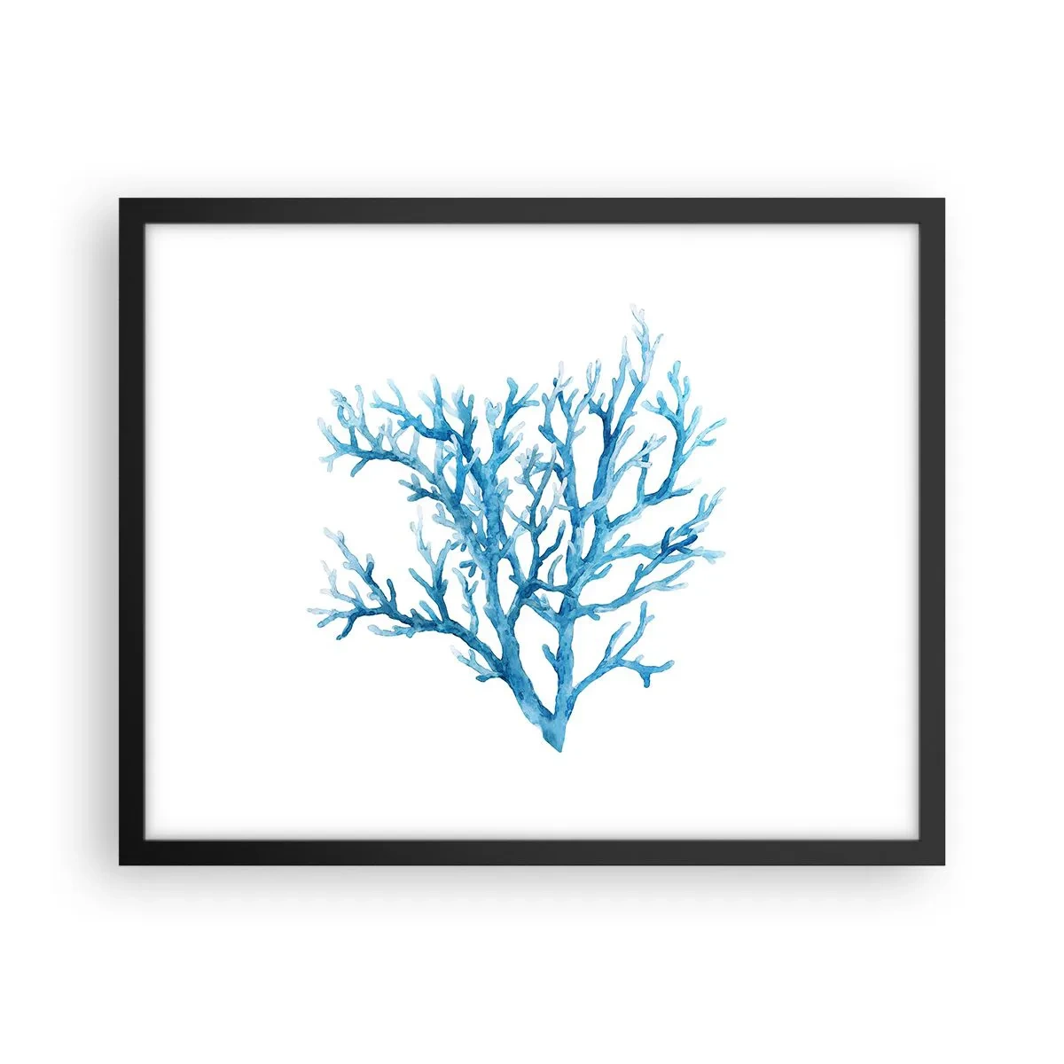 Póster en marco negro - Filigrana marina - 50x40 cm
