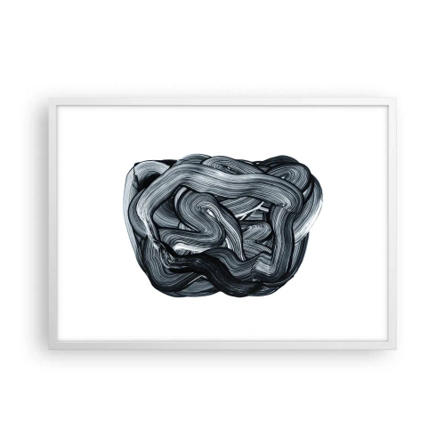 Póster en marco blanco - No es tan sencillo - 70x50 cm