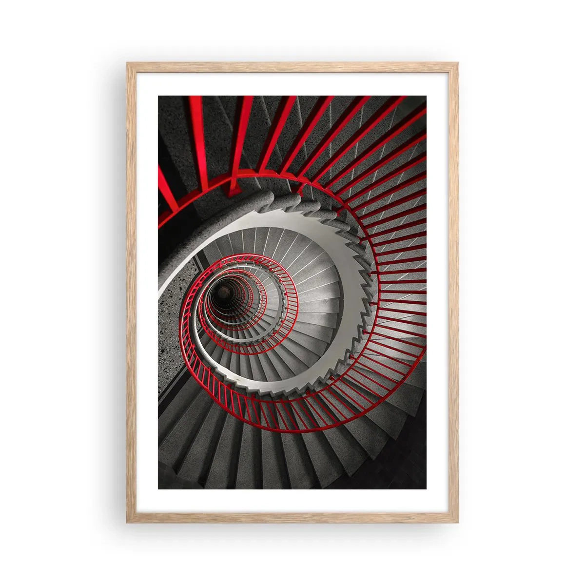 Póster en marco roble claro - Juegos arquitectónicos - 50x70 cm