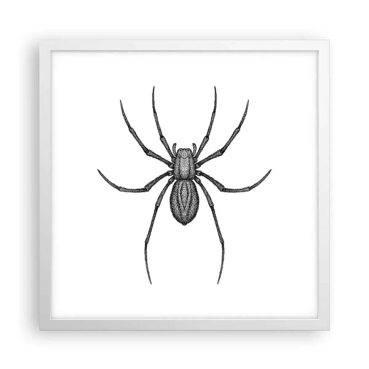 Póster en marco blanco - Precisión inquietante - 40x40 cm