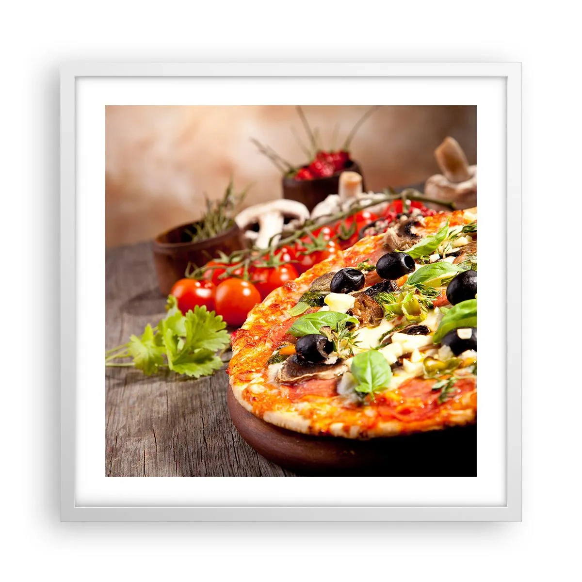 Póster en marco blanco - De ingredientes puros - 50x50 cm