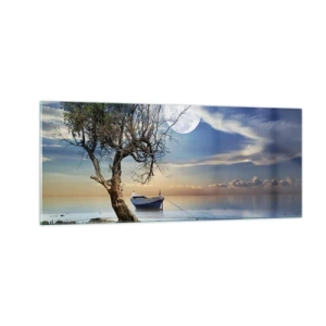 Cuadro sobre vidrio - Impresiones sobre Vidrio - ¿Es el final o el principio? - 100x40 cm