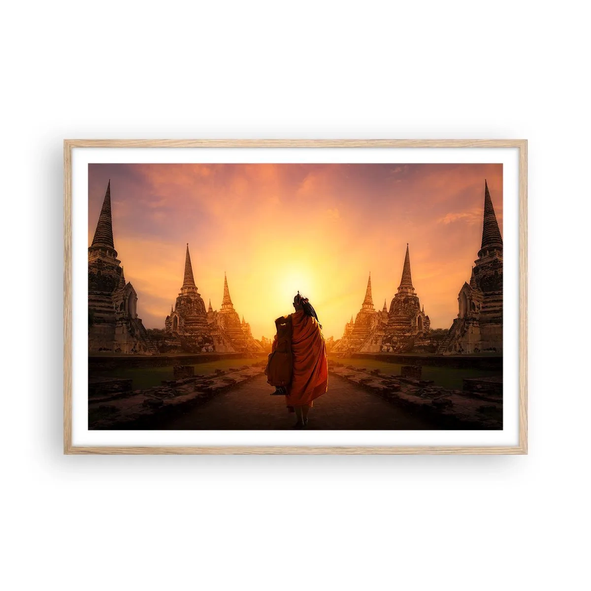 Póster en marco roble claro - En paz por la eternidad - 91x61 cm