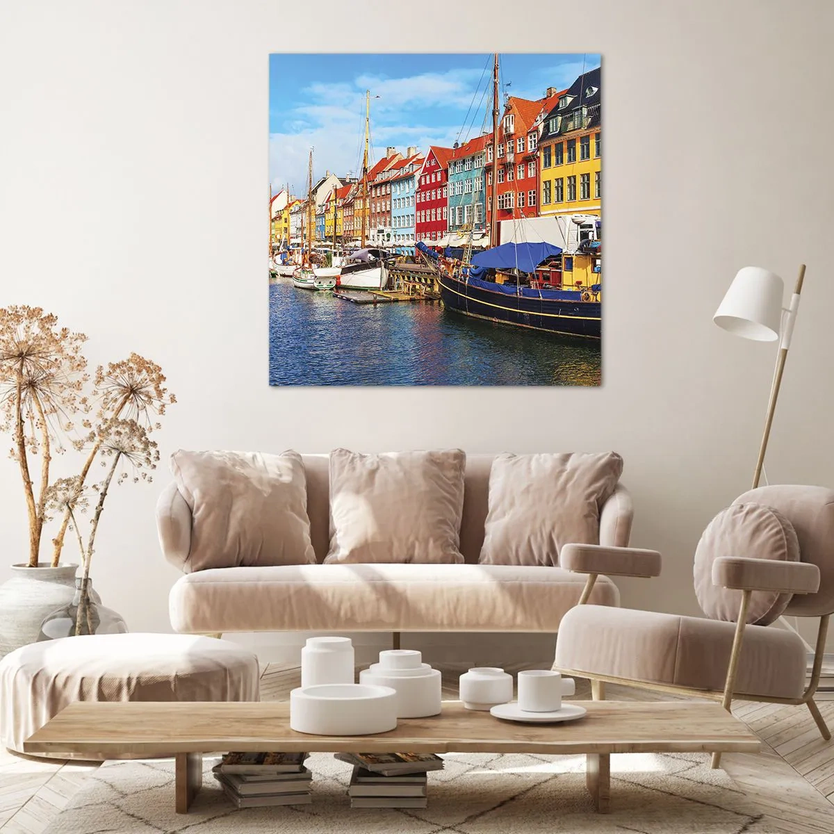 Cuadro sobre lienzo - Impresión de Imagen - Muelle alegre - 60x60 cm