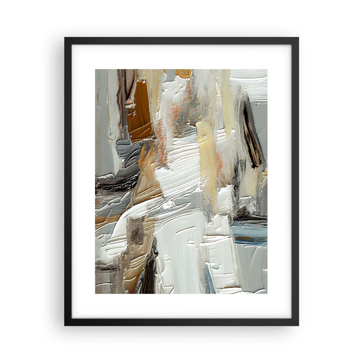 Póster en marco negro - Estratificación de colores - 40x50 cm