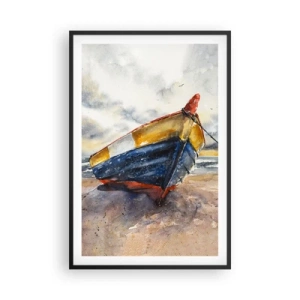 Póster en marco negro - Descansando en la orilla - 61x91 cm