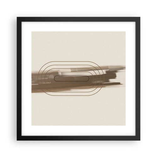 Póster en marco negro - Un soplo de gris - 40x40 cm