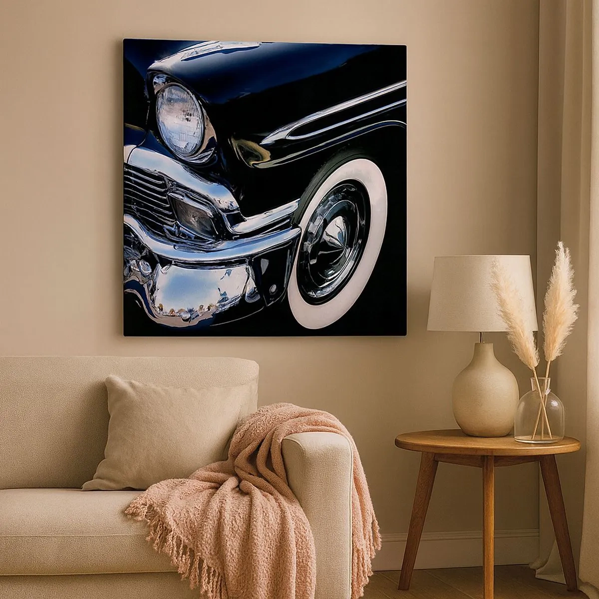 Cuadro sobre lienzo - Impresión de Imagen - Clásicos en plata, negro y blanco - 30x30 cm