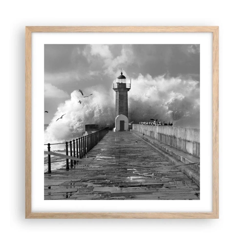 Póster en marco roble claro - Audaz - 50x50 cm