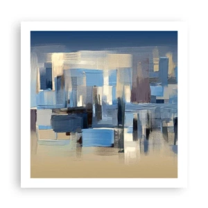 Póster - Construcción azul - 60x60 cm