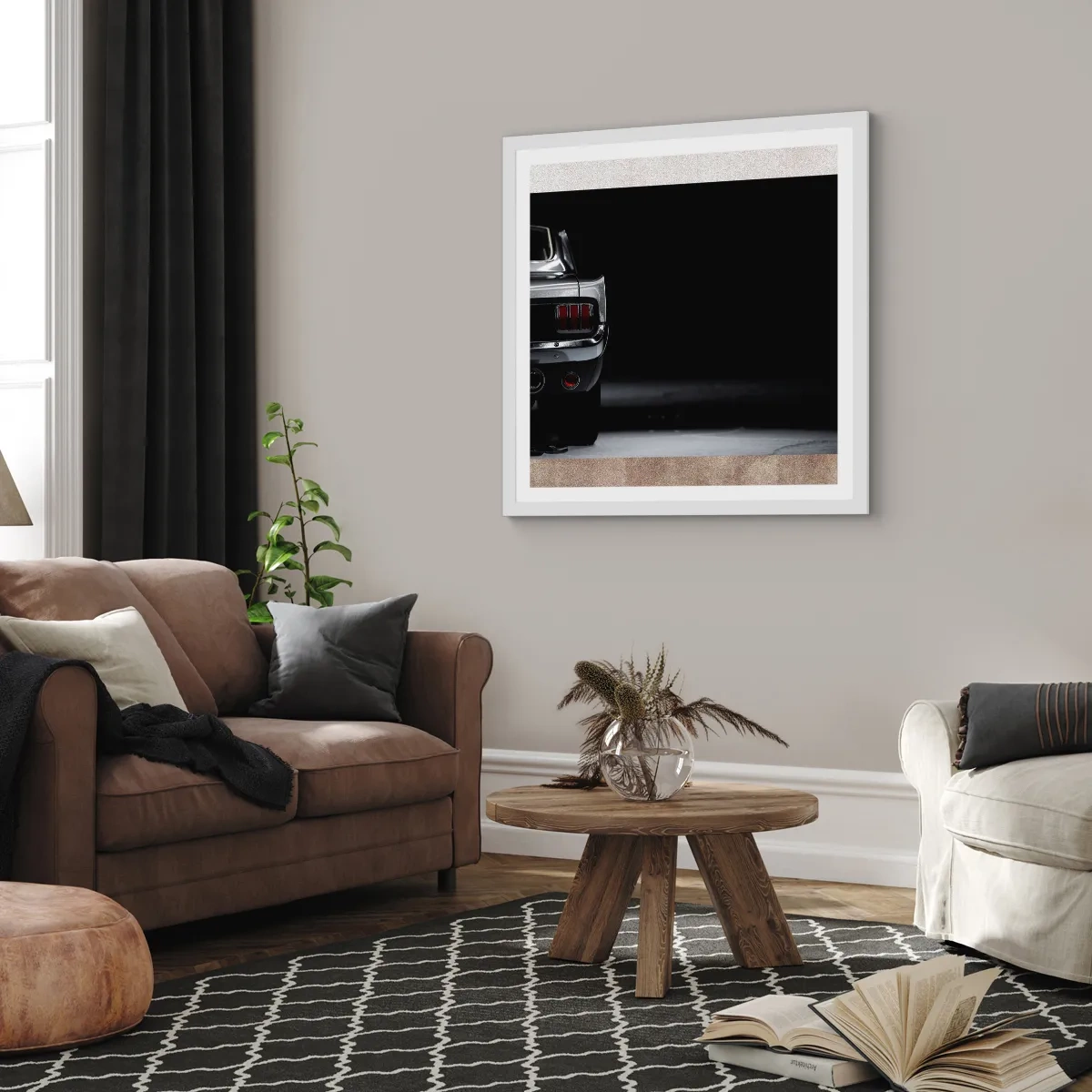 Póster en marco blanco - El encanto de los clásicos - 40x40 cm