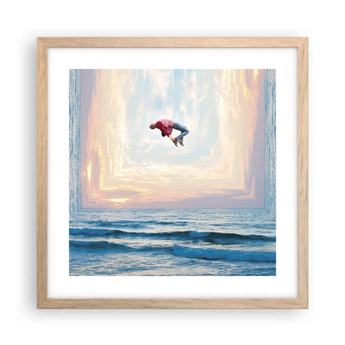 Póster en marco roble claro - A otra dimensión - 40x40 cm