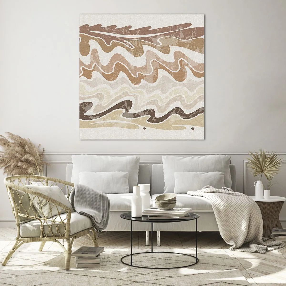 Cuadro sobre vidrio - Impresiones sobre Vidrio - Buena energía - buenas emociones - 60x60 cm