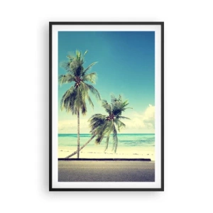 Póster en marco negro - Comienzan las vacaciones - 61x91 cm