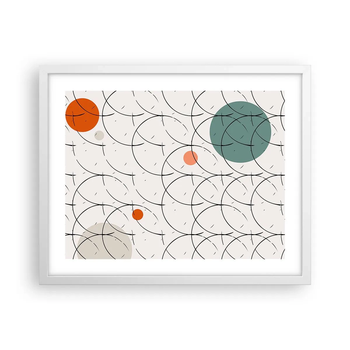 Póster en marco blanco - Con espíritu pop-art - 50x40 cm