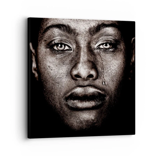 Cuadro sobre lienzo - Impresión de Imagen - Una lágrima - 30x30 cm