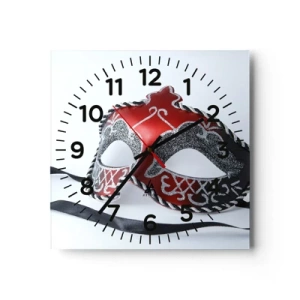 Reloj de pared - Reloj de vidrio - Invitación al baile - 40x40 cm