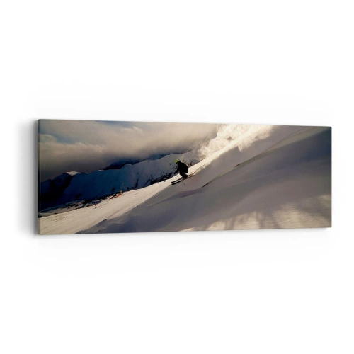 Cuadro sobre lienzo - Impresión de Imagen - Reto de montaña asumido - 90x30 cm