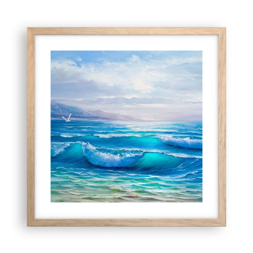 Póster en marco roble claro - Trae consuelo - 40x40 cm