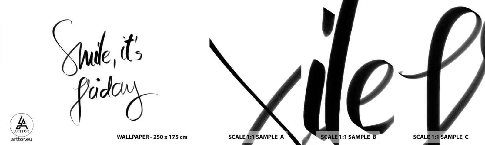 Muestra De Fotomural Standard Eco - La verdadera alegría - Tipografía, Afirmación, Máxima - 100x30 cm