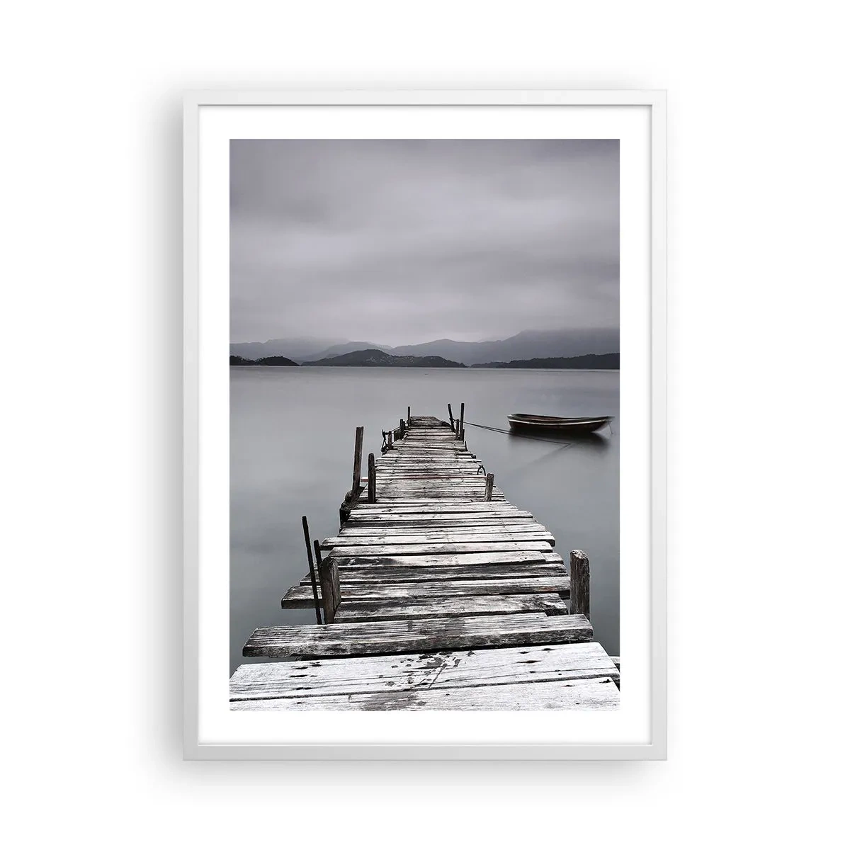 Póster en marco blanco - Mañana partimos - 50x70 cm