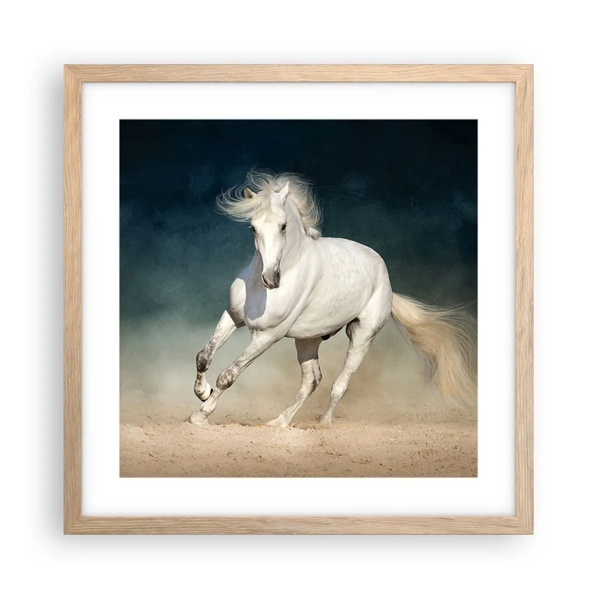 Póster en marco roble claro - Libertad en estado puro - 40x40 cm