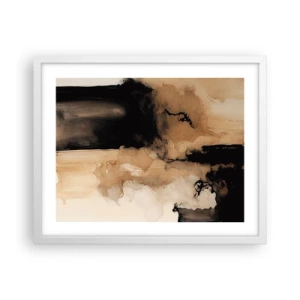 Póster en marco blanco - Una abstracción intrigante - 50x40 cm