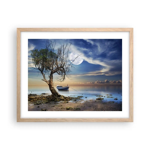 Póster en marco roble claro - ¿Es el final o el principio? - 50x40 cm