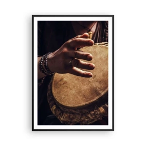 Póster en marco negro - En el ritmo del corazón - 70x100 cm