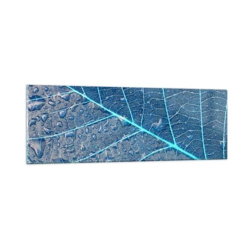 Cuadro sobre vidrio - Impresiones sobre Vidrio - Vida en el azul - 90x30 cm