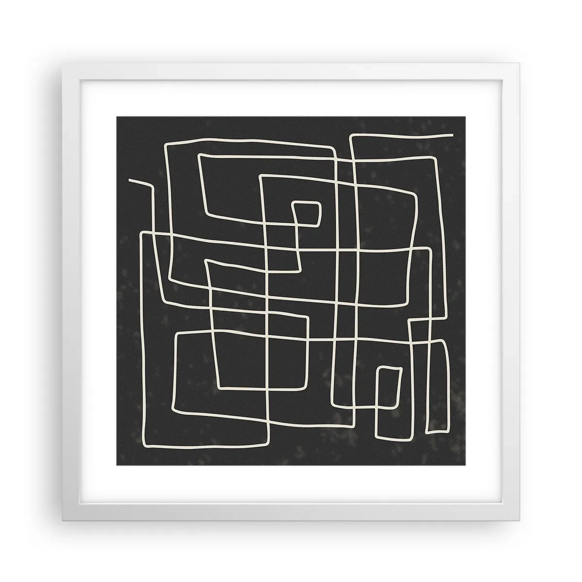 Póster en marco blanco - No es tan sencillo - 40x40 cm