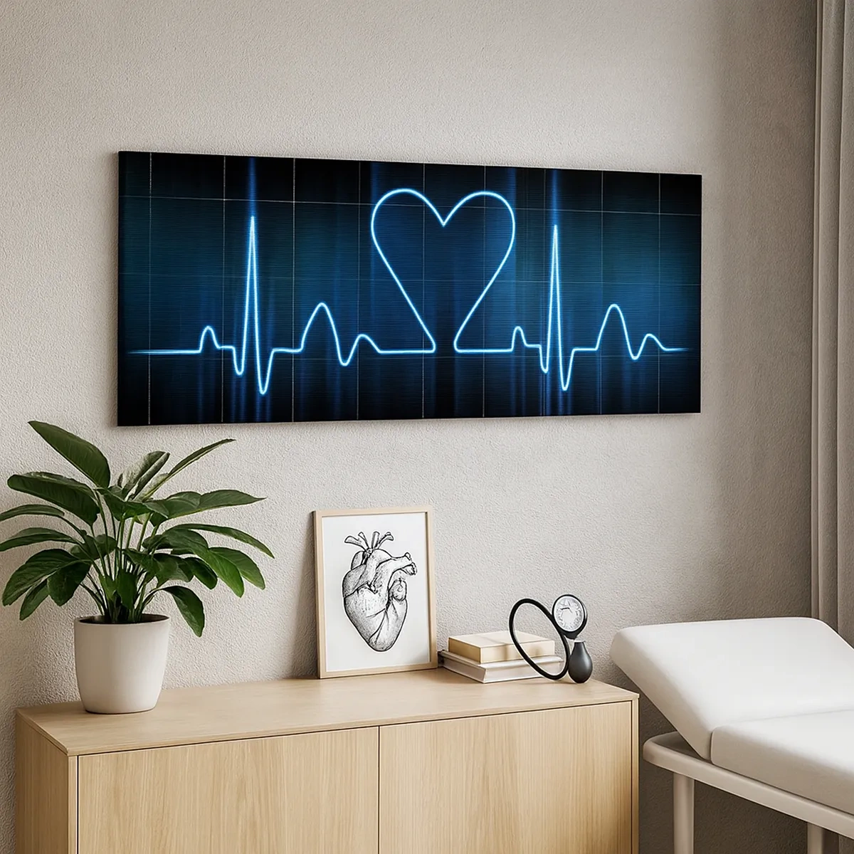 Cuadro sobre lienzo - Impresión de Imagen - El ritmo del corazón - 30x30 cm