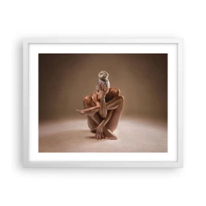 Póster en marco blanco - Unidad de cuerpo y espíritu - 50x40 cm