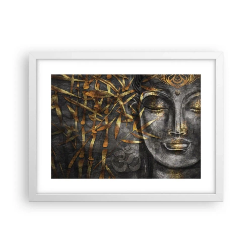 Póster en marco blanco - Siente la paz - 40x30 cm