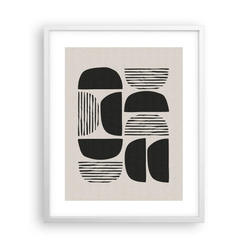 Póster en marco blanco - Arreglos a medias - 40x50 cm