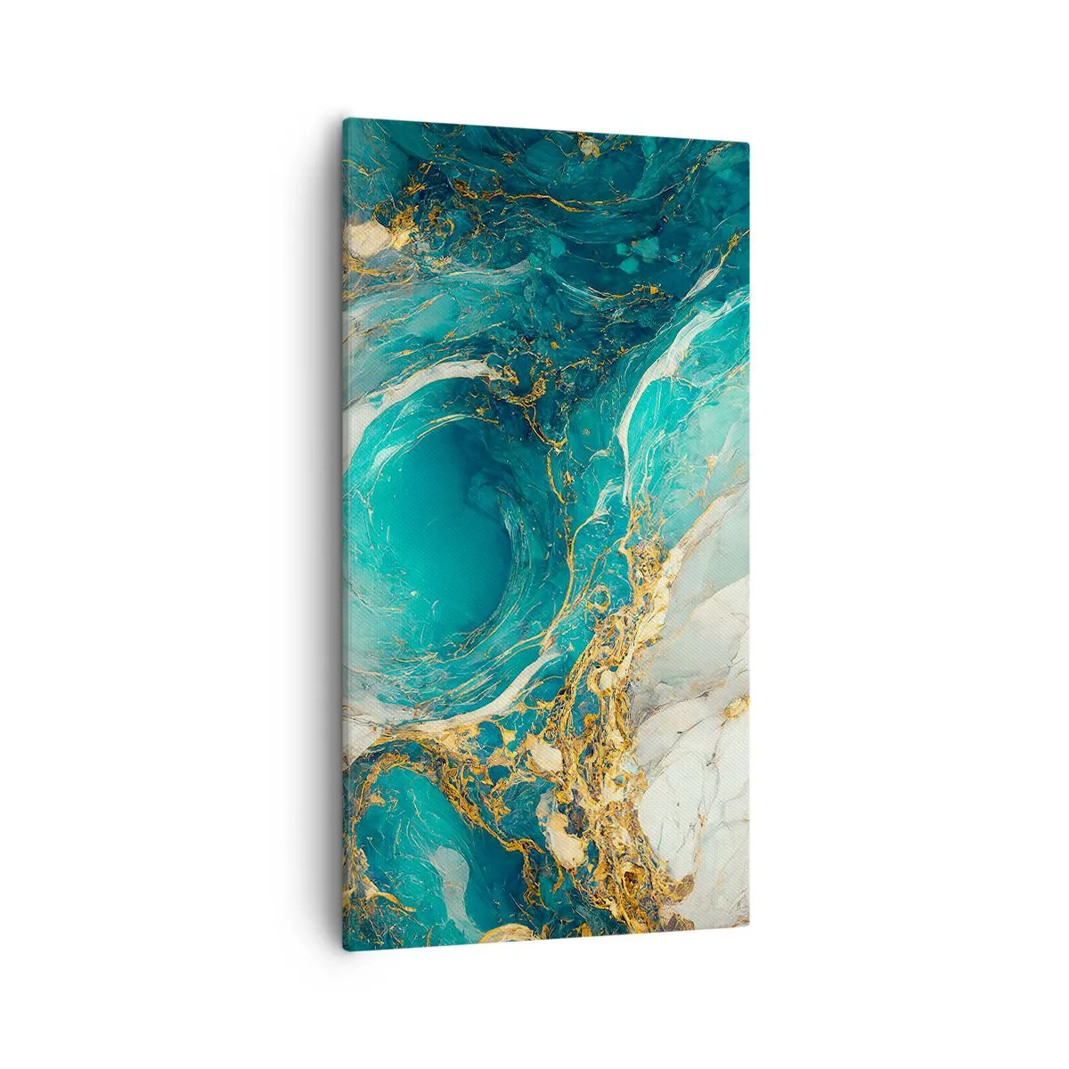 Cuadro sobre lienzo - Impresión de Imagen - Composición con vetas de oro - 55x100 cm