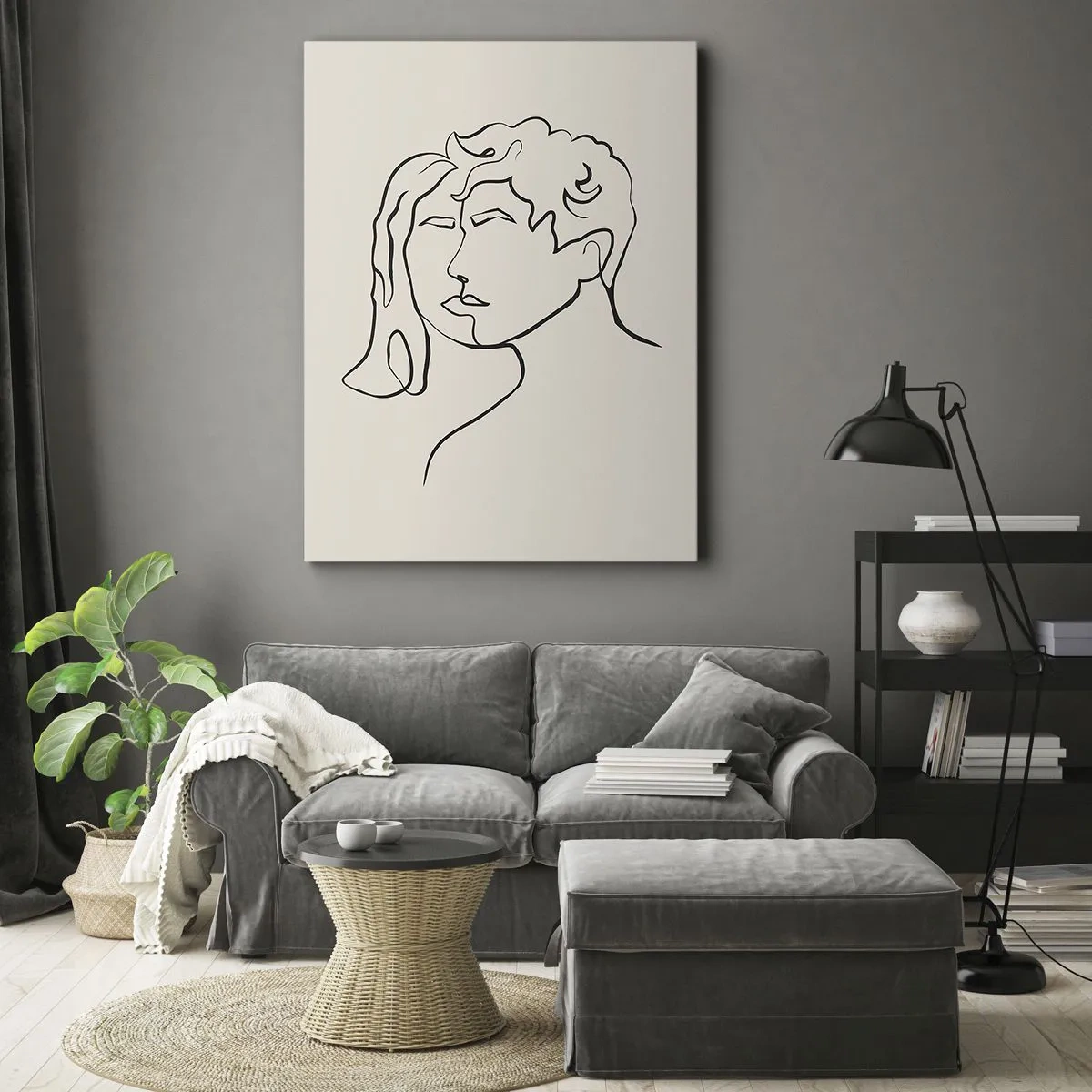 Cuadro sobre lienzo - Impresión de Imagen - Y se convirtieron en uno - 80x120 cm