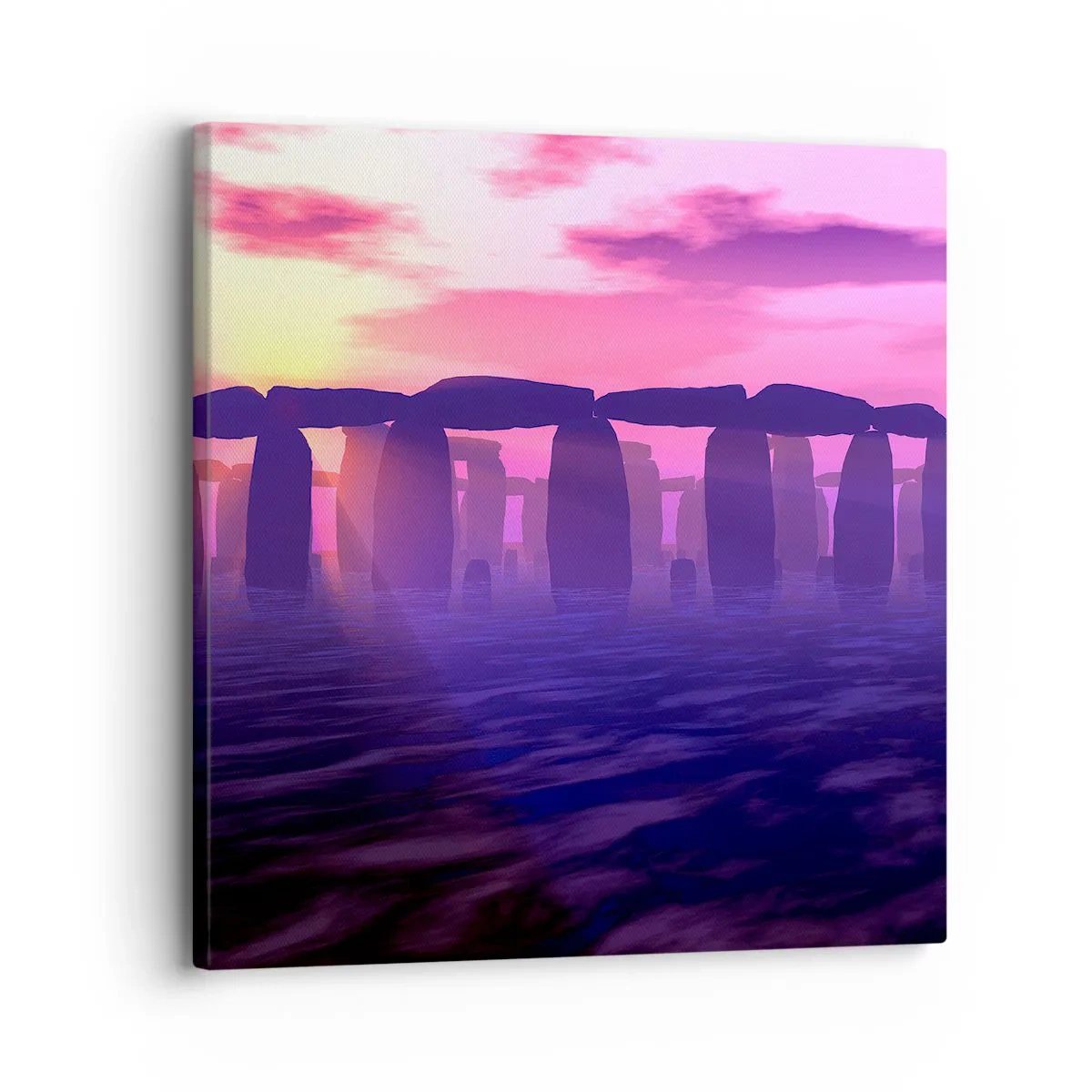 Cuadro sobre lienzo - Impresión de Imagen - Misterio al amanecer en la niebla - 30x30 cm