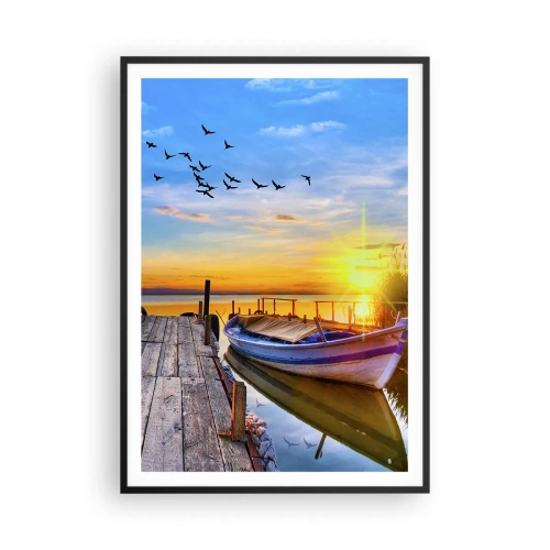 Póster en marco negro - Adiós, hasta mañana - 70x100 cm