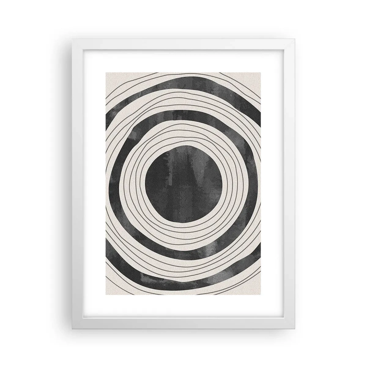 Póster en marco blanco - En el centro mismo - 30x40 cm