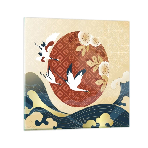 Cuadro sobre vidrio - Impresiones sobre Vidrio - Un cuento de hadas japonés - 40x40 cm