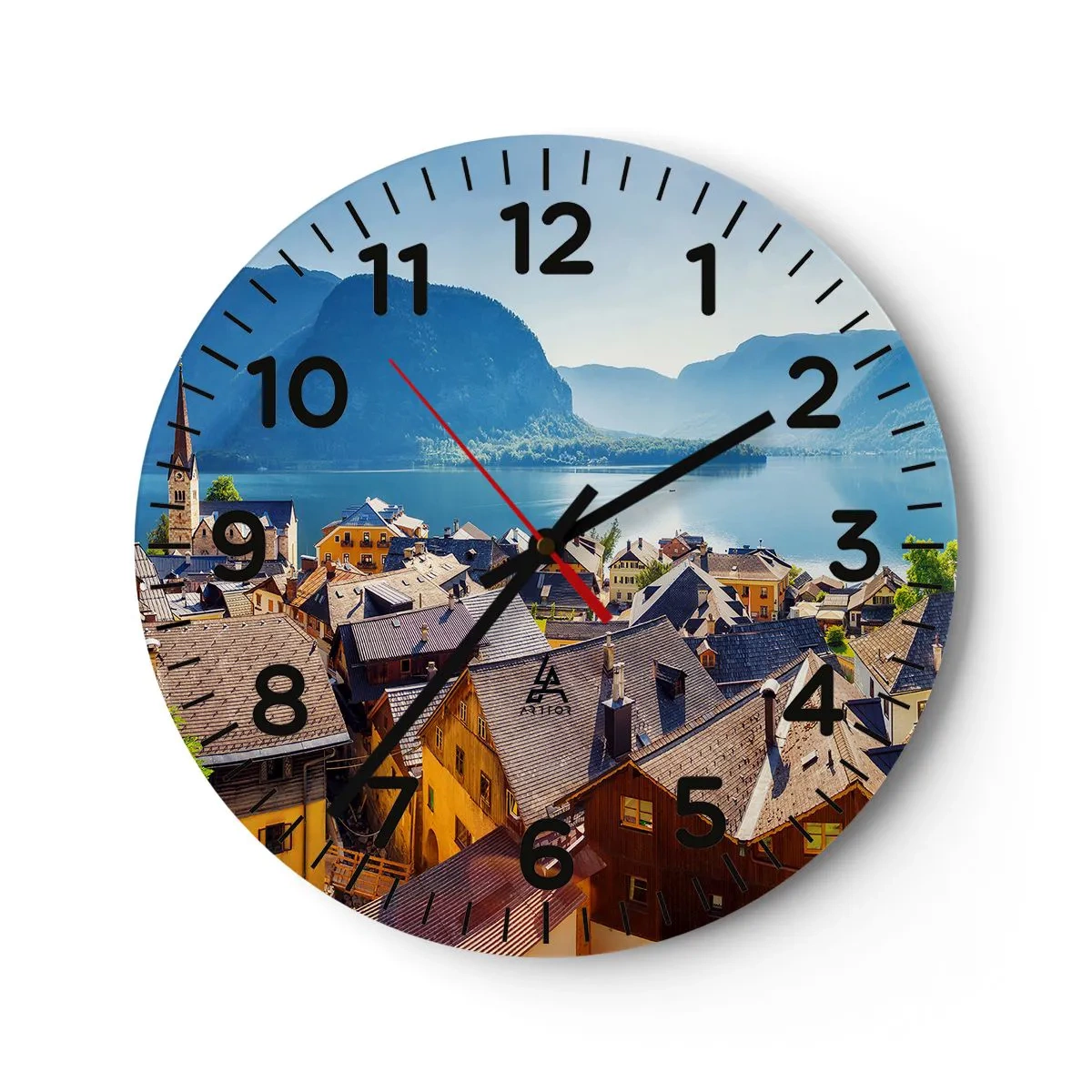 Reloj de pared - Reloj de vidrio - No podría ser más pintoresco - 30x30 cm