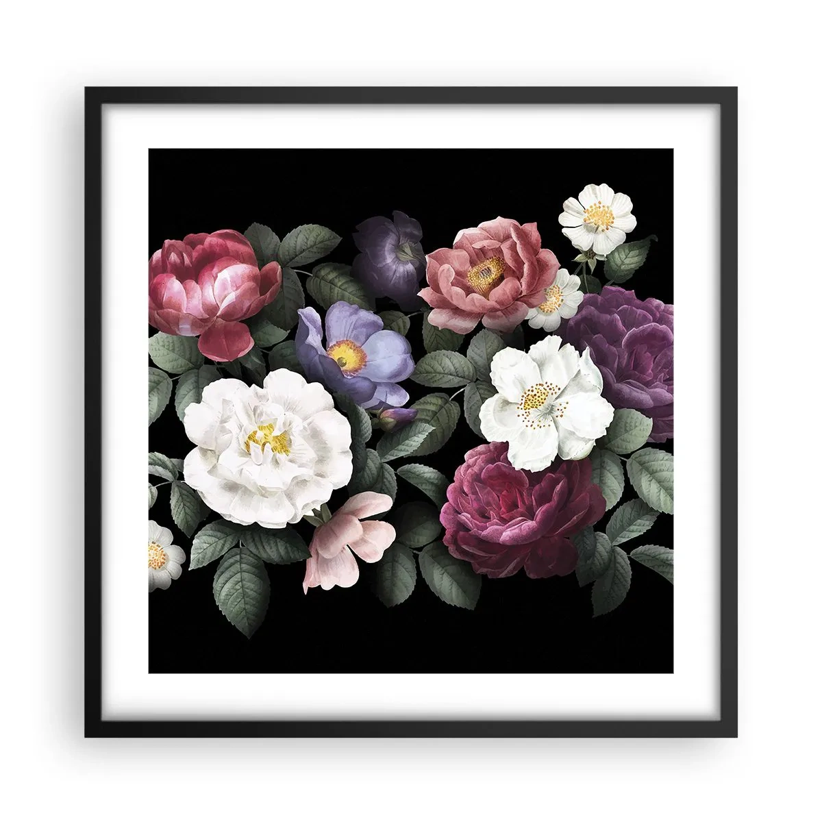 Póster en marco negro - De un jardín inglés - 50x50 cm